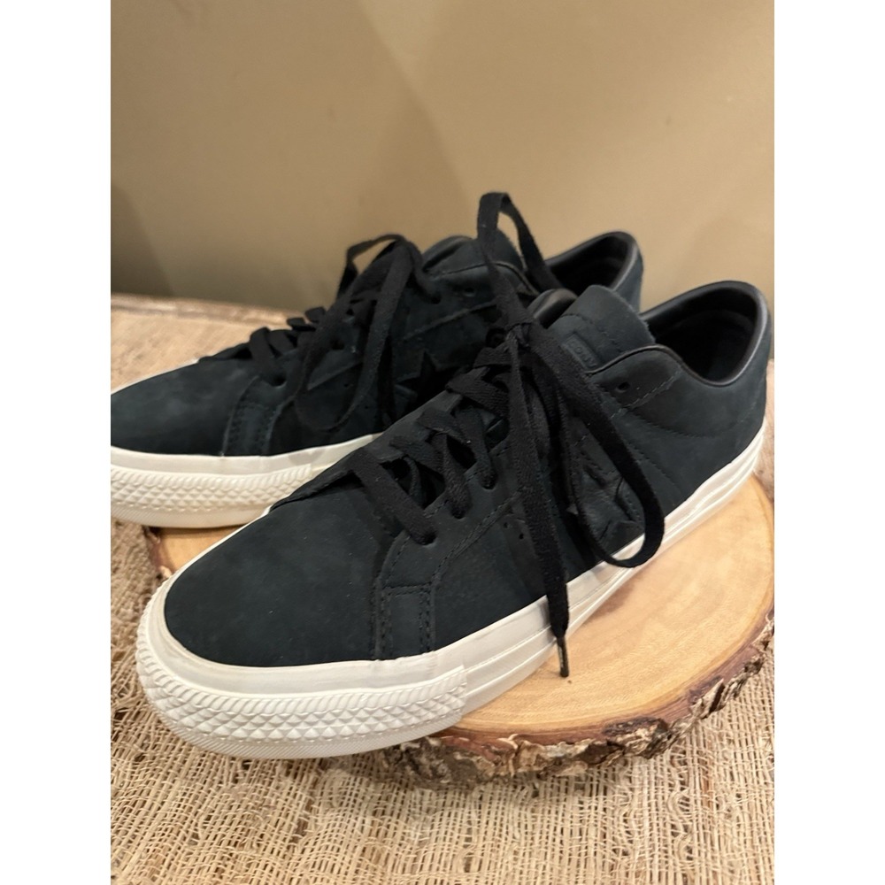 Converse One Star Ox Suede‎ Custom Shoes Black Nubuck Mens Size 9 Womens 7.5